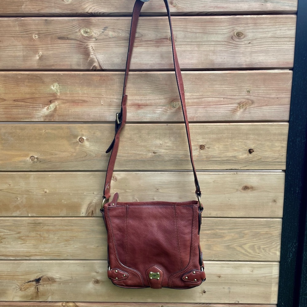 Michael Kors Brown Leather Crossbody Bag with Adjustable Strap
